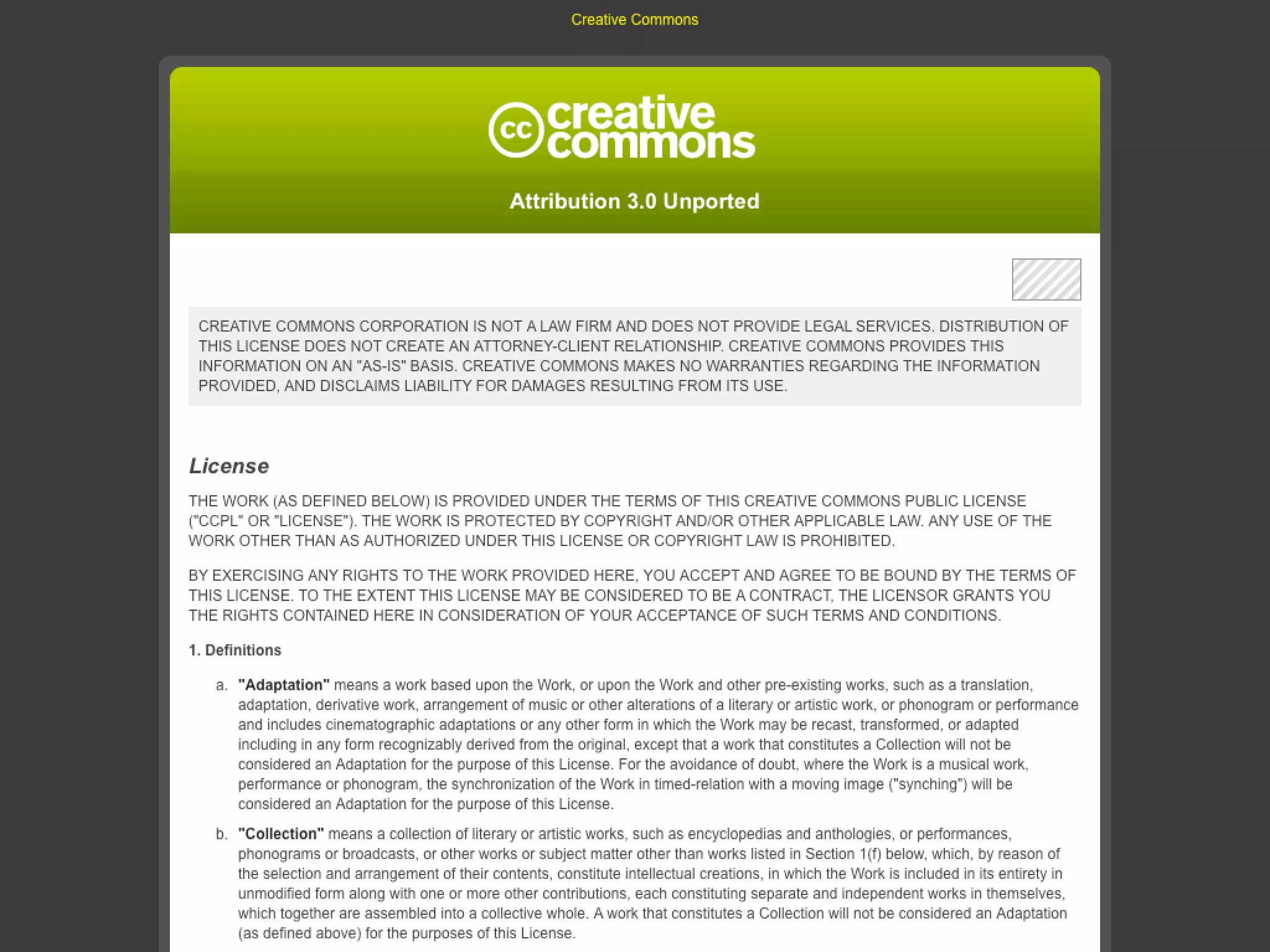Creative Commons Spring 2009 Presentation
