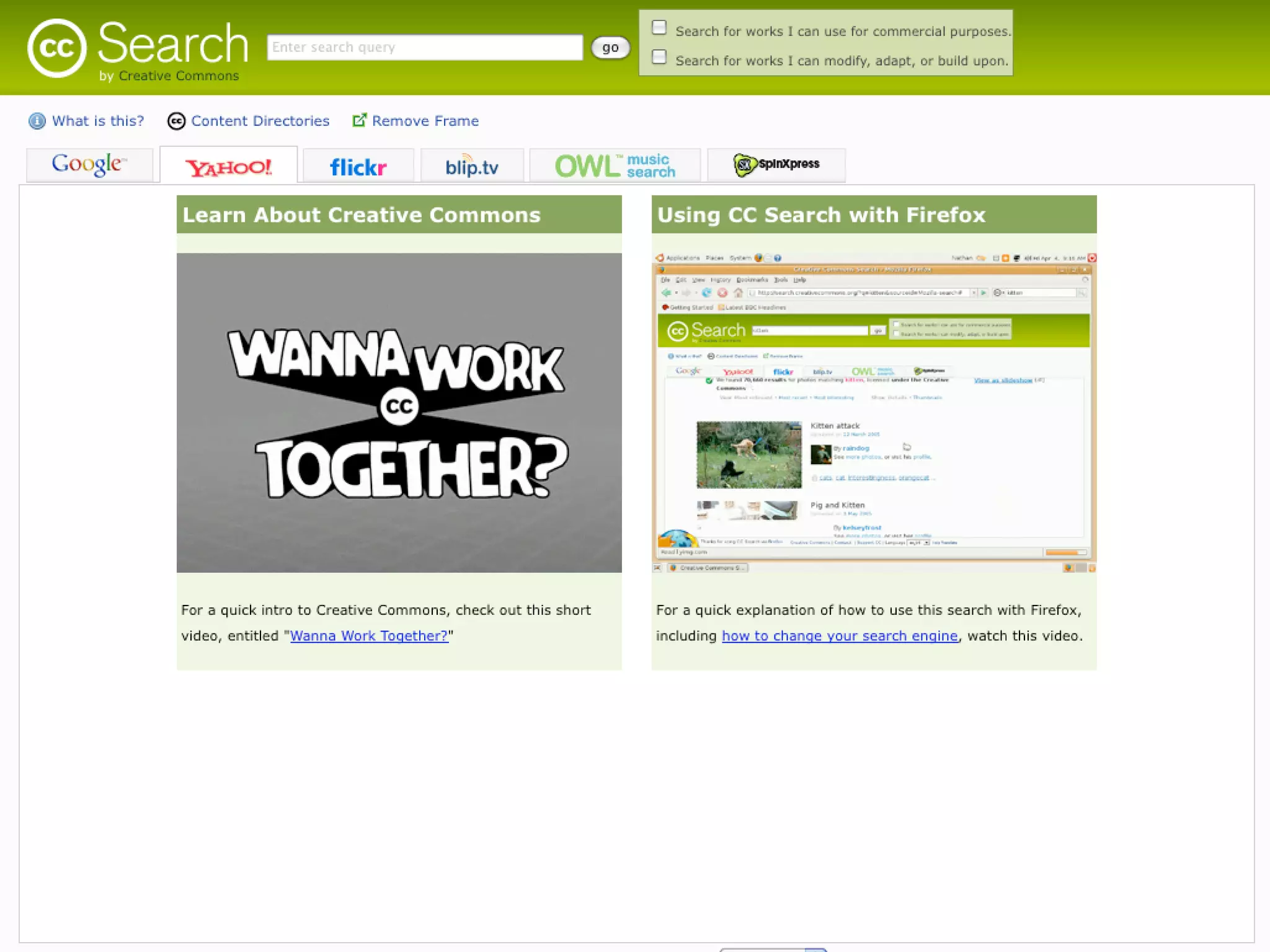 Creative Commons Spring 2009 Presentation