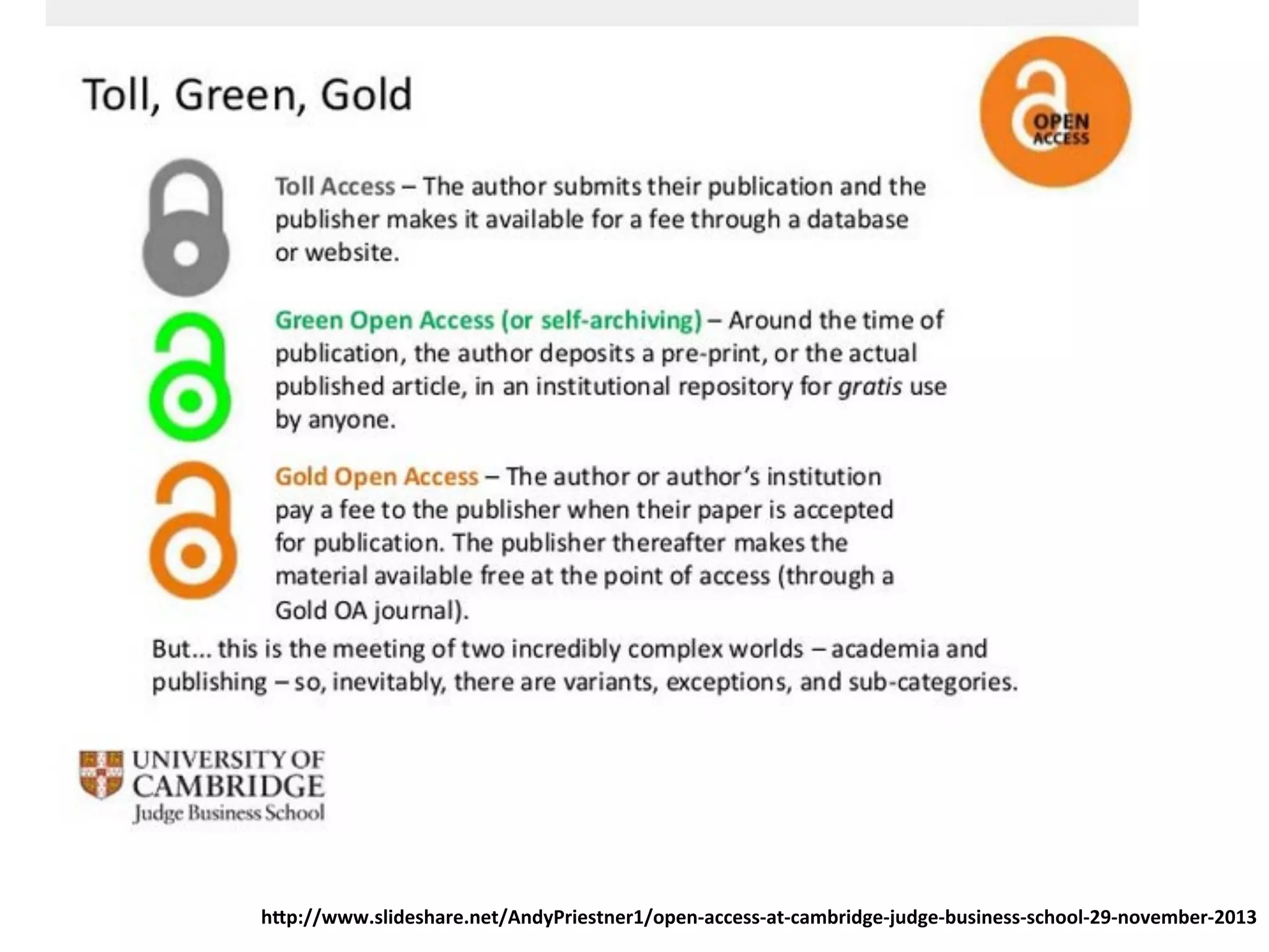 hBp://www.slideshare.net/AndyPriestner1/open-­‐access-­‐at-­‐cambridge-­‐judge-­‐business-­‐school-­‐29-­‐november-­‐2013	
  
 