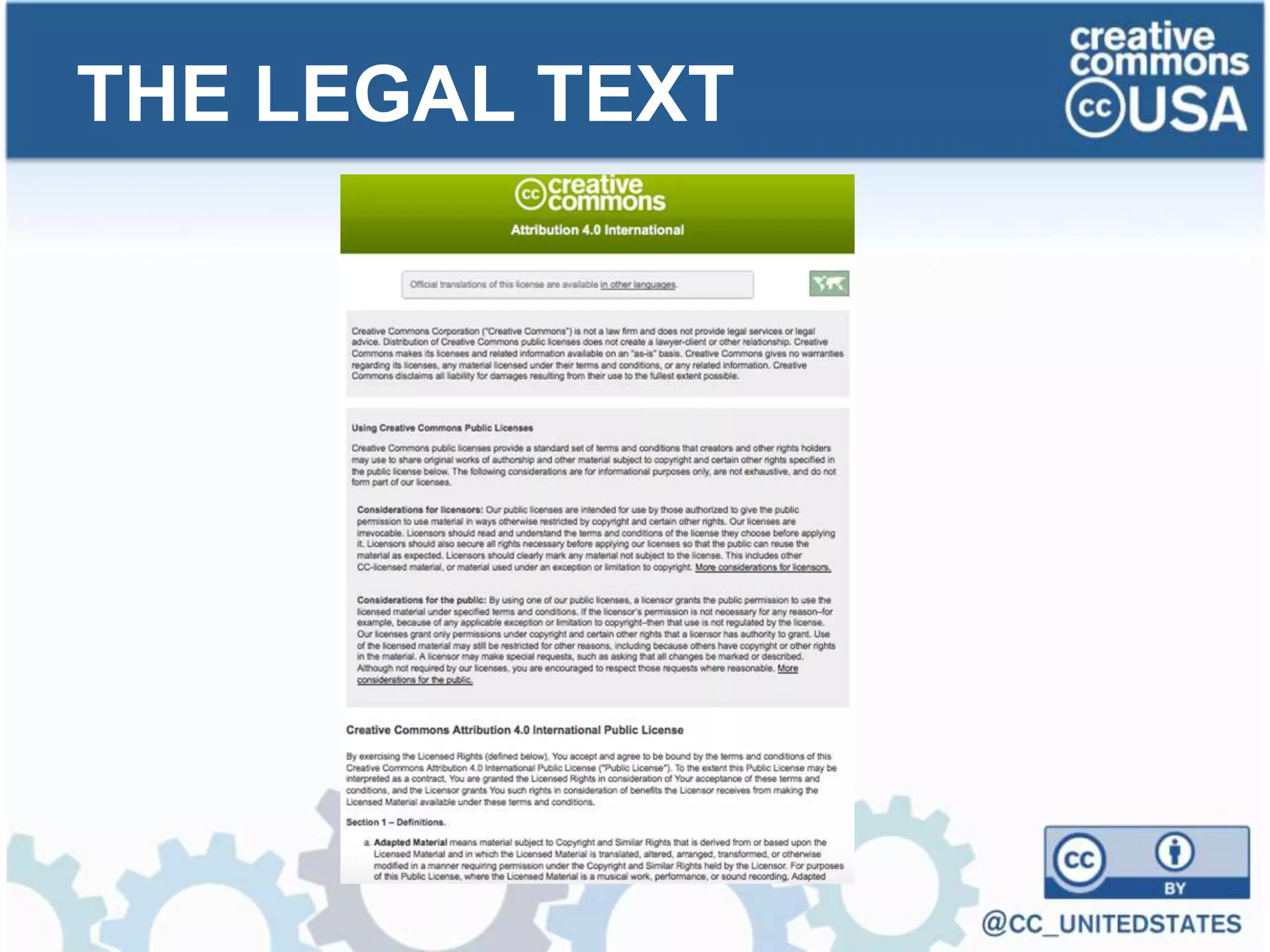THE LEGAL TEXT
 