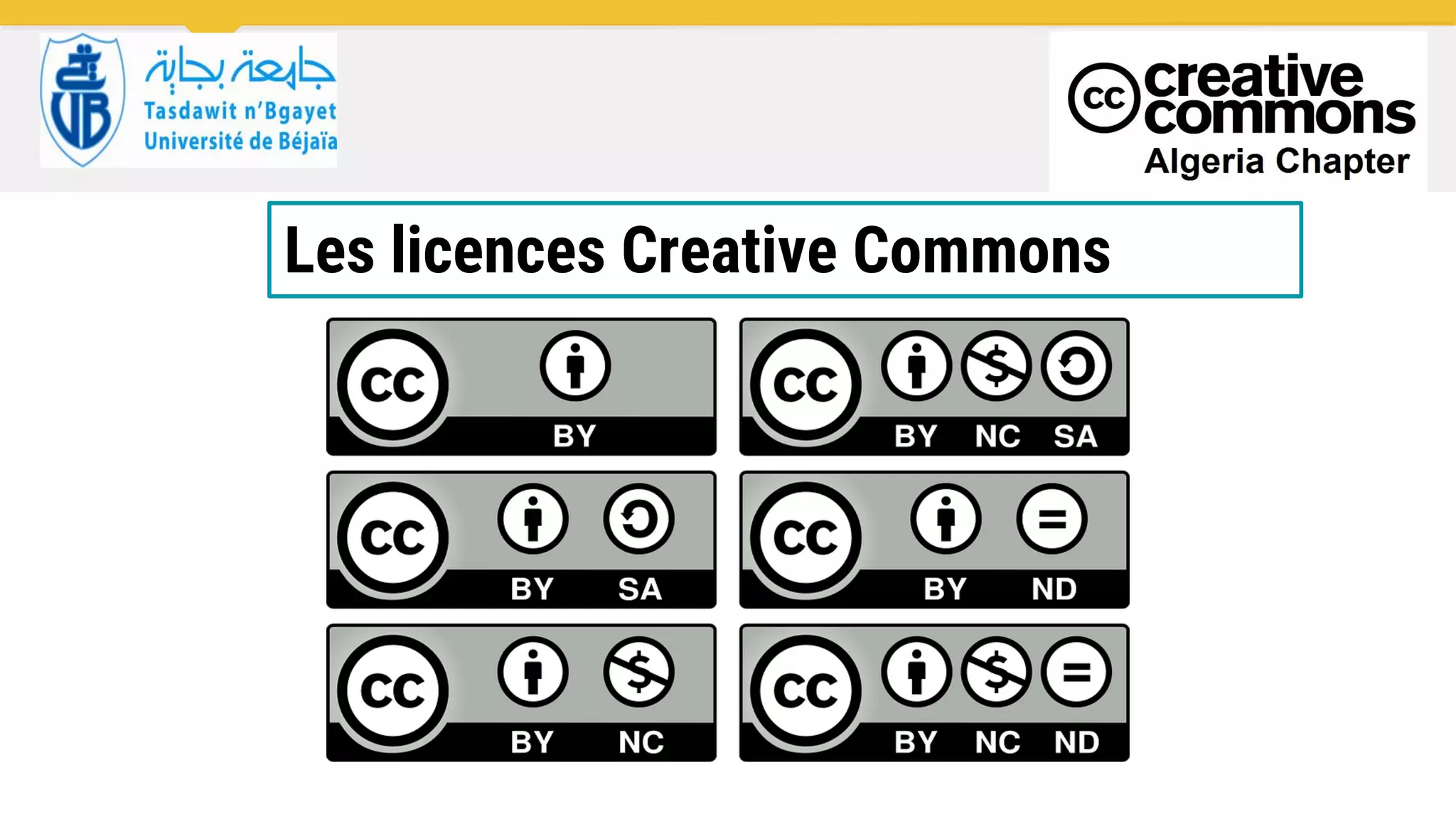 Les licences Creative Commons
 