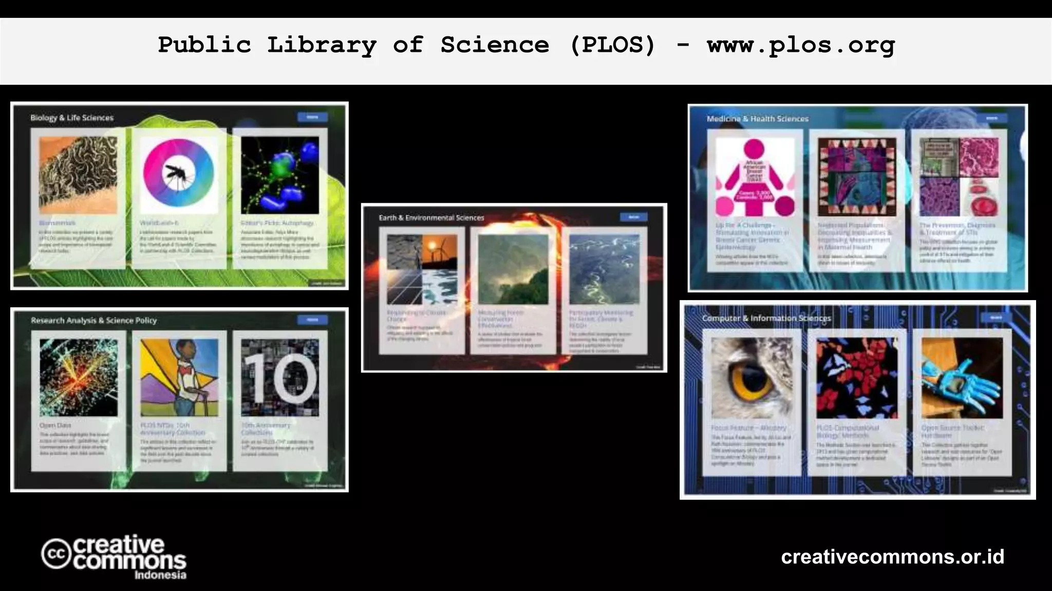 Public Library of Science (PLOS) - www.plos.org
creativecommons.or.id
 