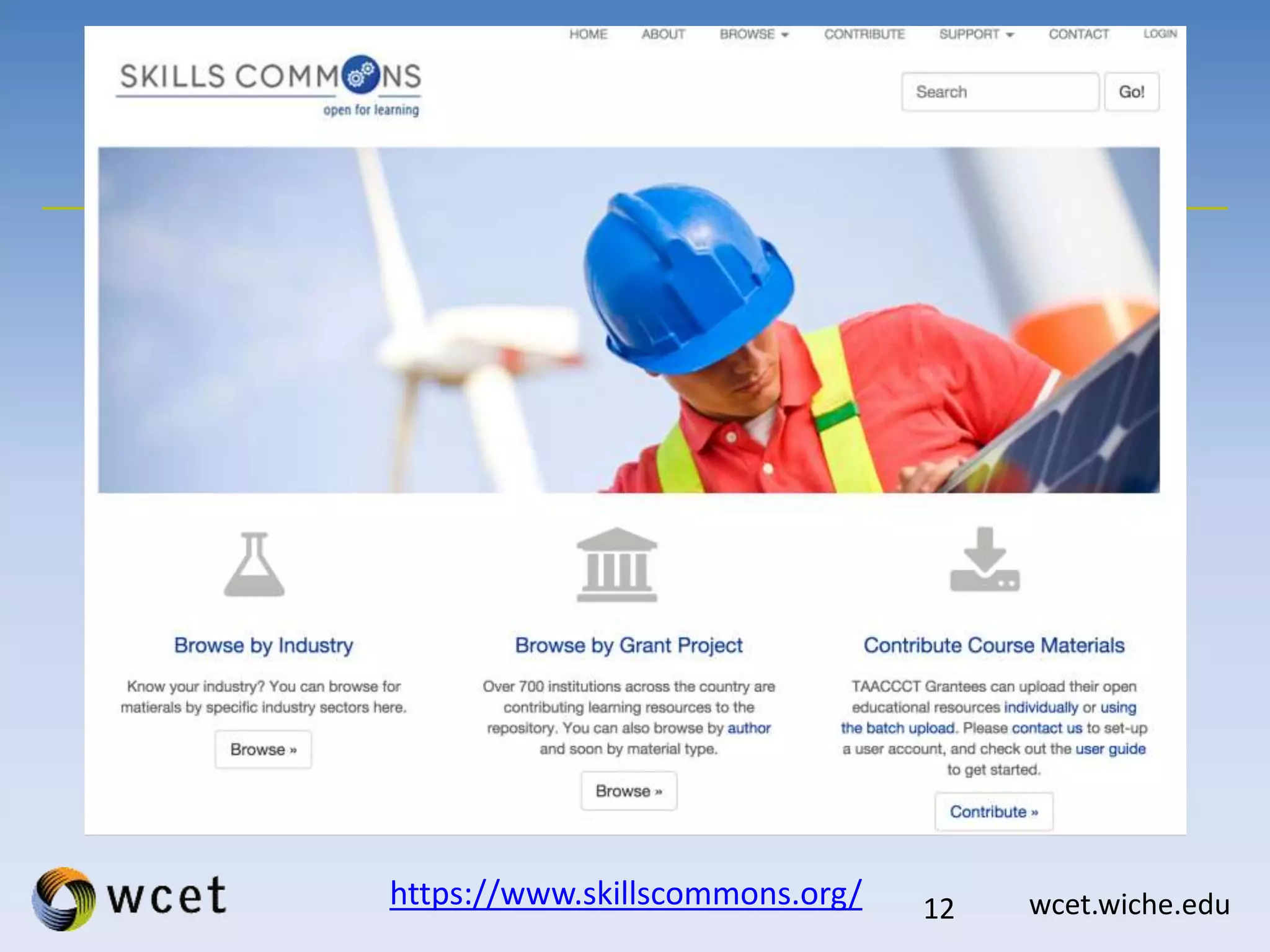 wcet.wiche.edu12https://www.skillscommons.org/
 