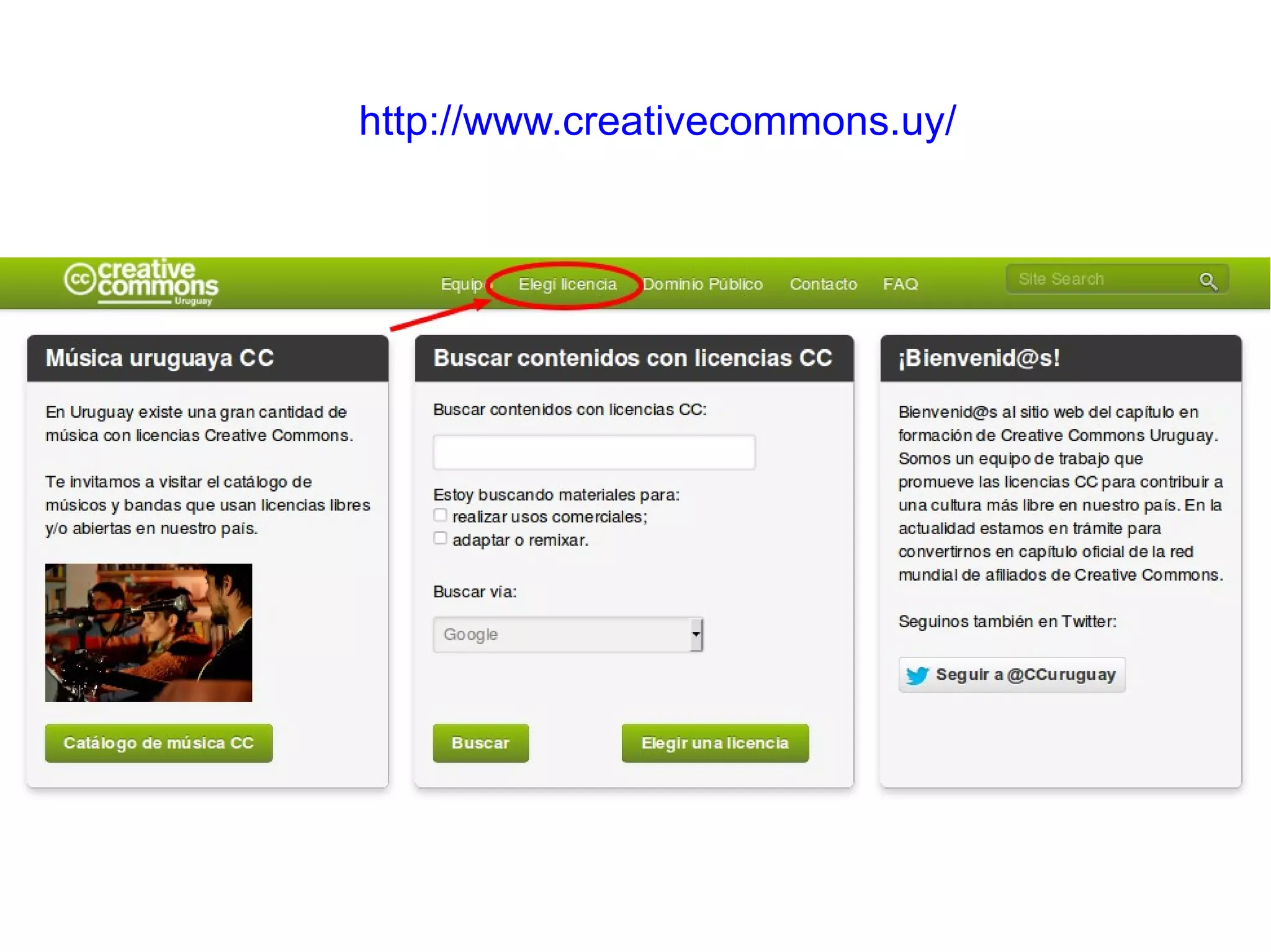 http://www.creativecommons.uy/ 
 