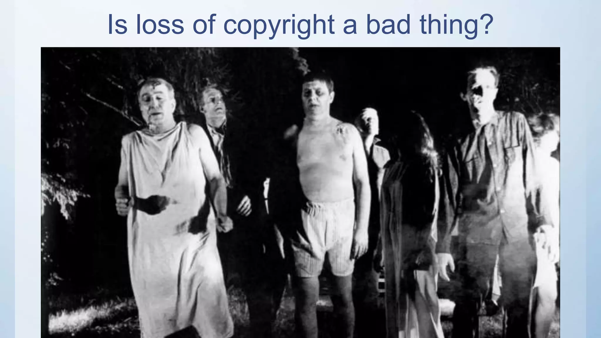 Is loss of copyright a bad thing?
 
