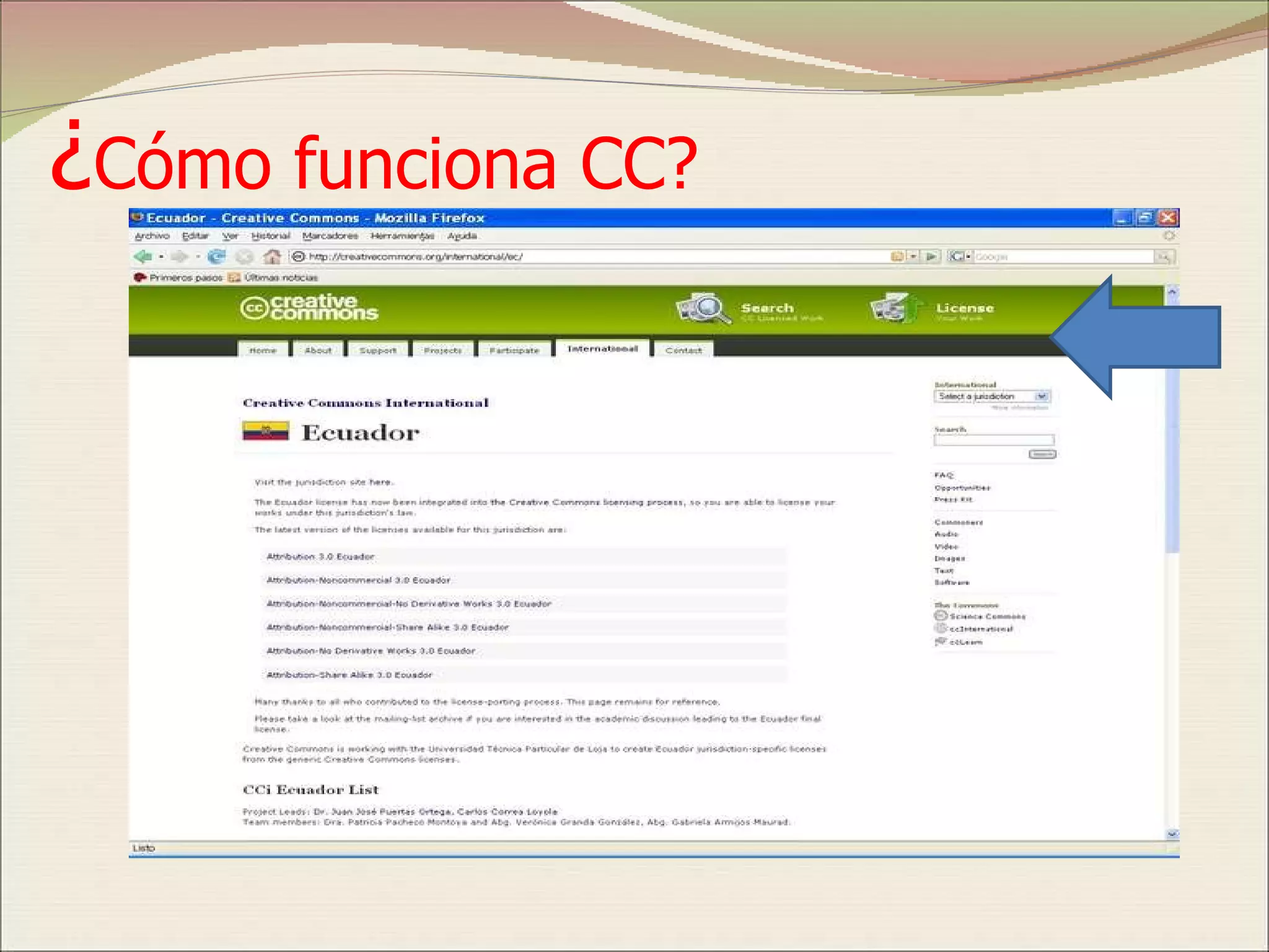 ¿ Cómo funciona CC? 