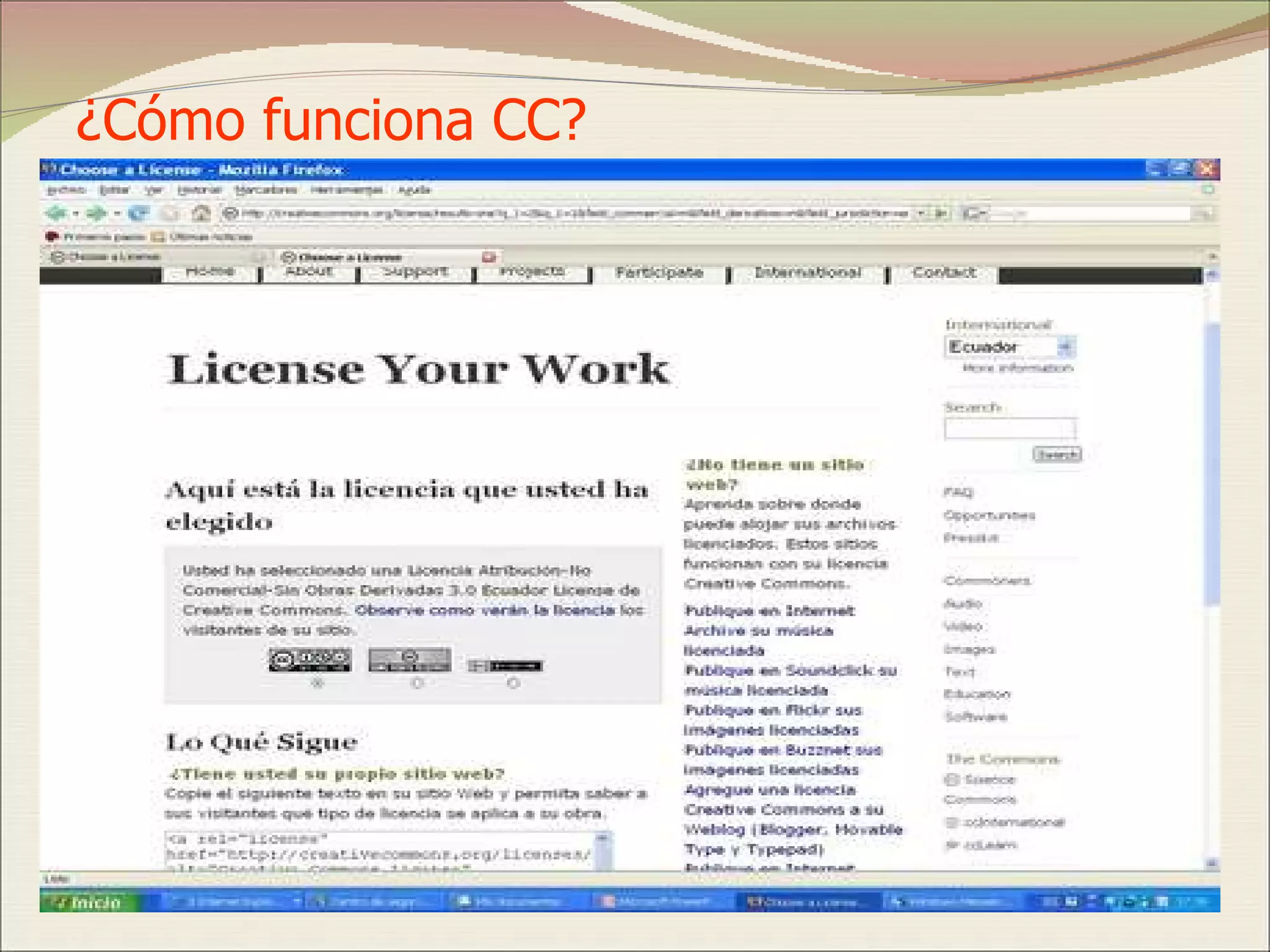 ¿Cómo funciona CC? 