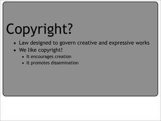 Creative Commons Presentation for the July 11, 2007 Yahoo! Creative Talk (PDF format)