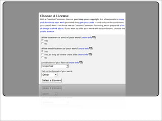 Creative Commons Presentation for the July 11, 2007 Yahoo! Creative Talk (PDF format)