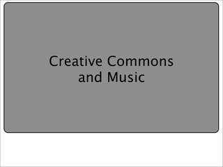 Creative Commons Presentation for the July 11, 2007 Yahoo! Creative Talk (PDF format)
