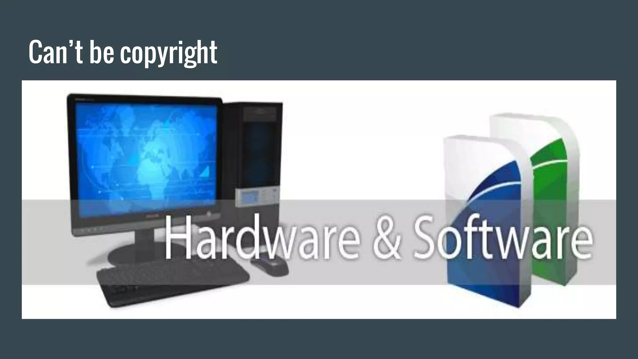 Can’t be copyright
 