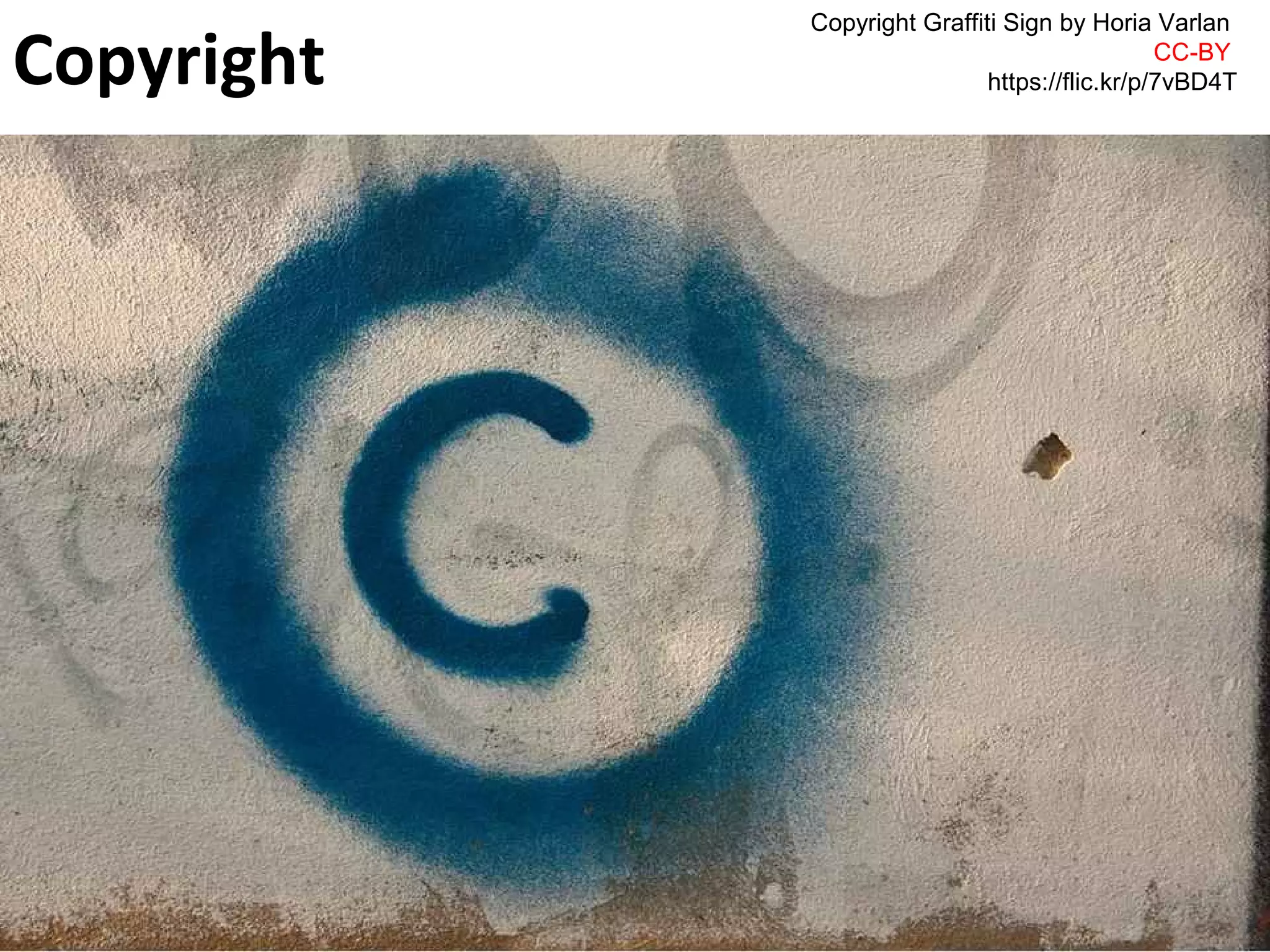 Copyright Graffiti Sign by Horia Varlan
CC-BY
https://flic.kr/p/7vBD4TCopyright
 