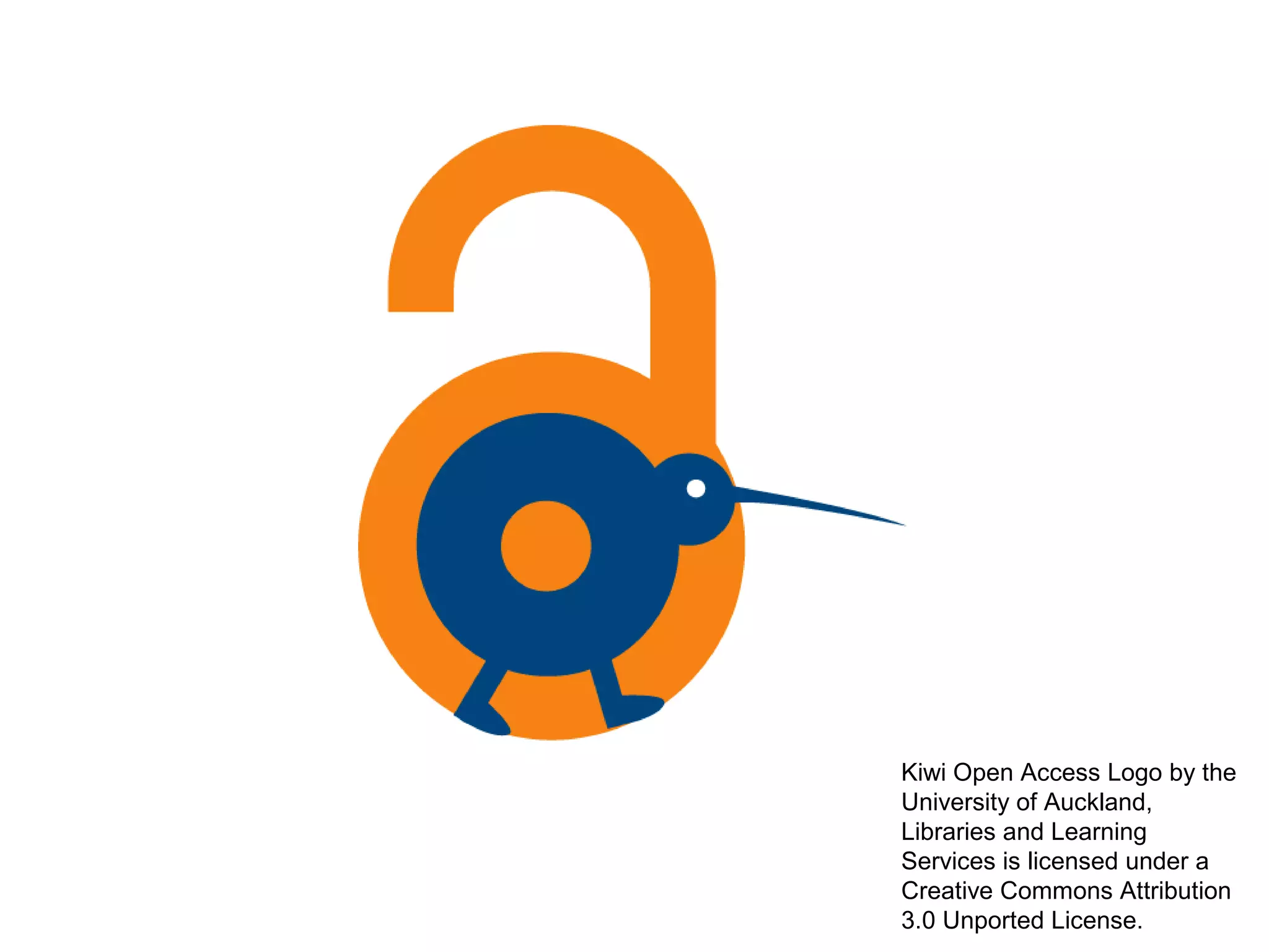 Kiwi Open Access Logo by the
University of Auckland,
Libraries and Learning
Services is licensed under a
Creative Commons Attribution
3.0 Unported License.

 
