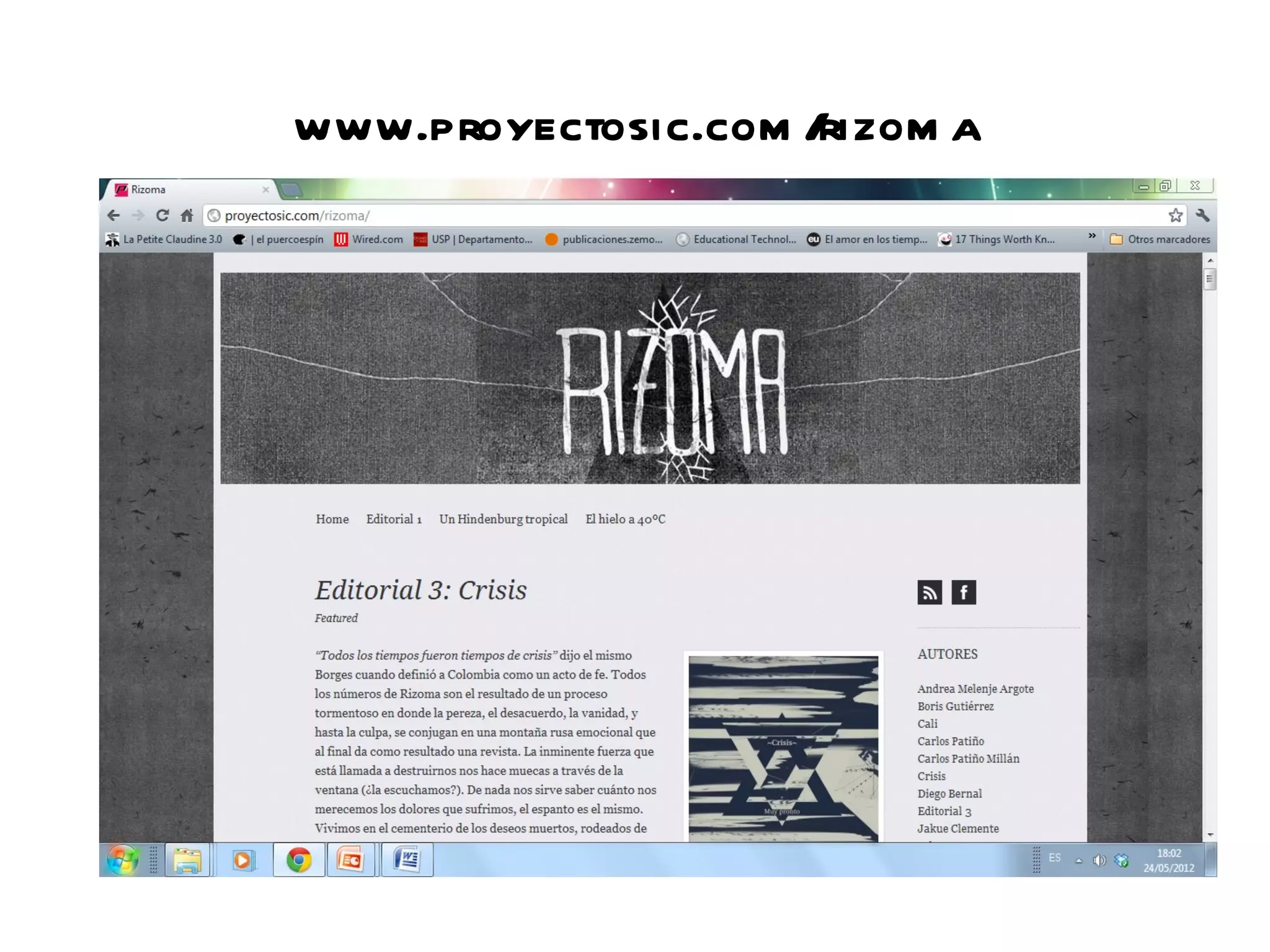 www.proyectosic.com /rizom a
 