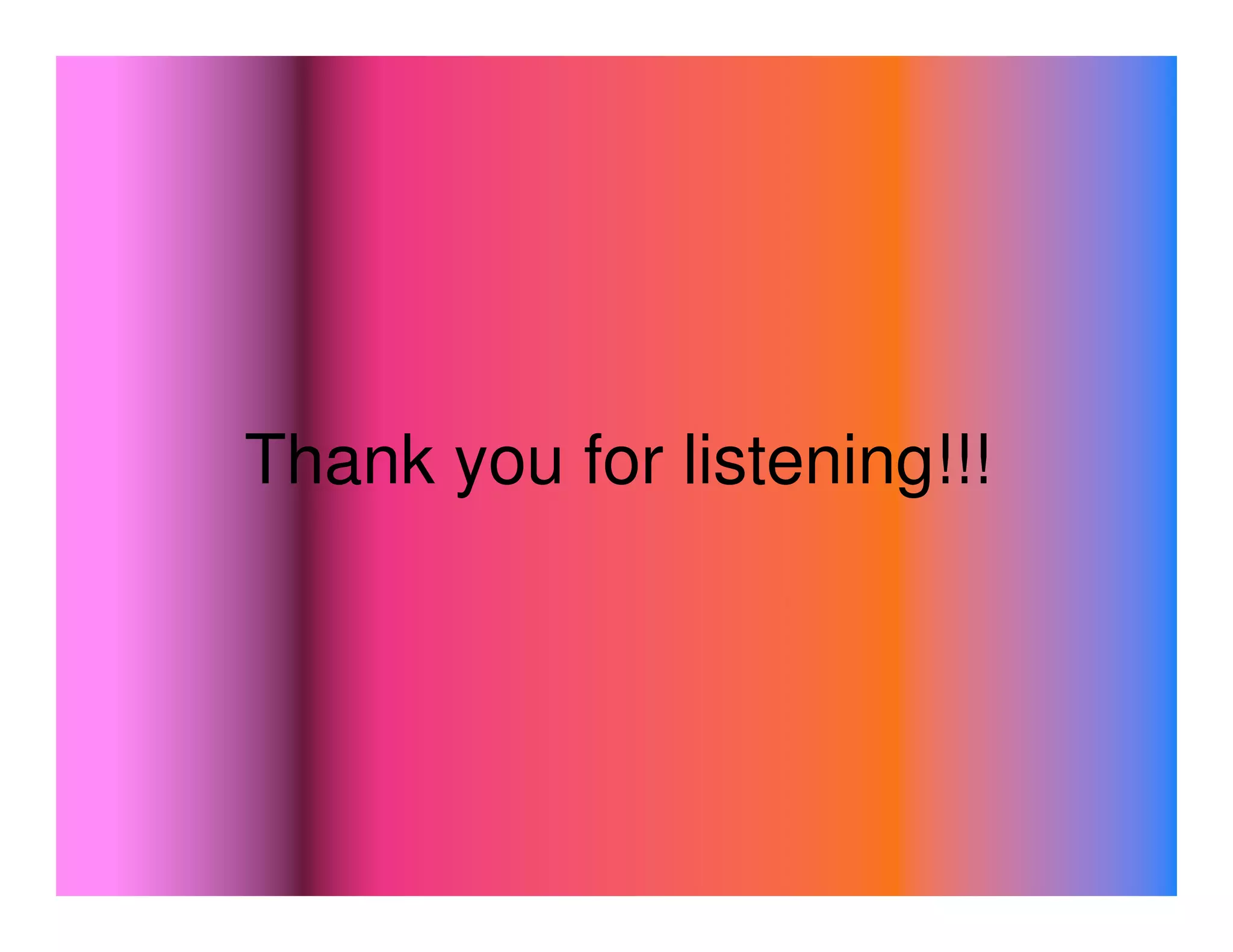 Thank you for listening!!!
 