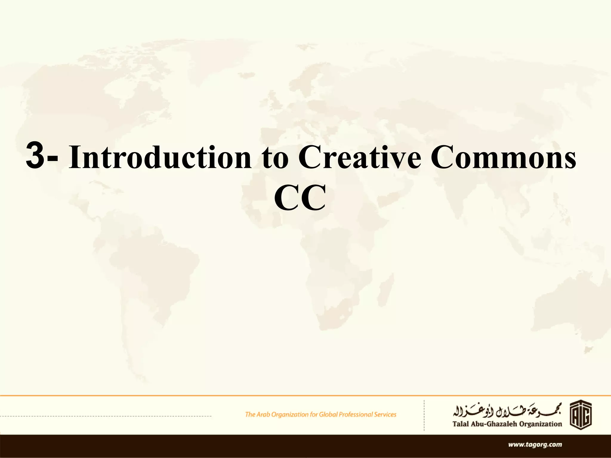 3-  Introduction to  Creative Commons   CC   