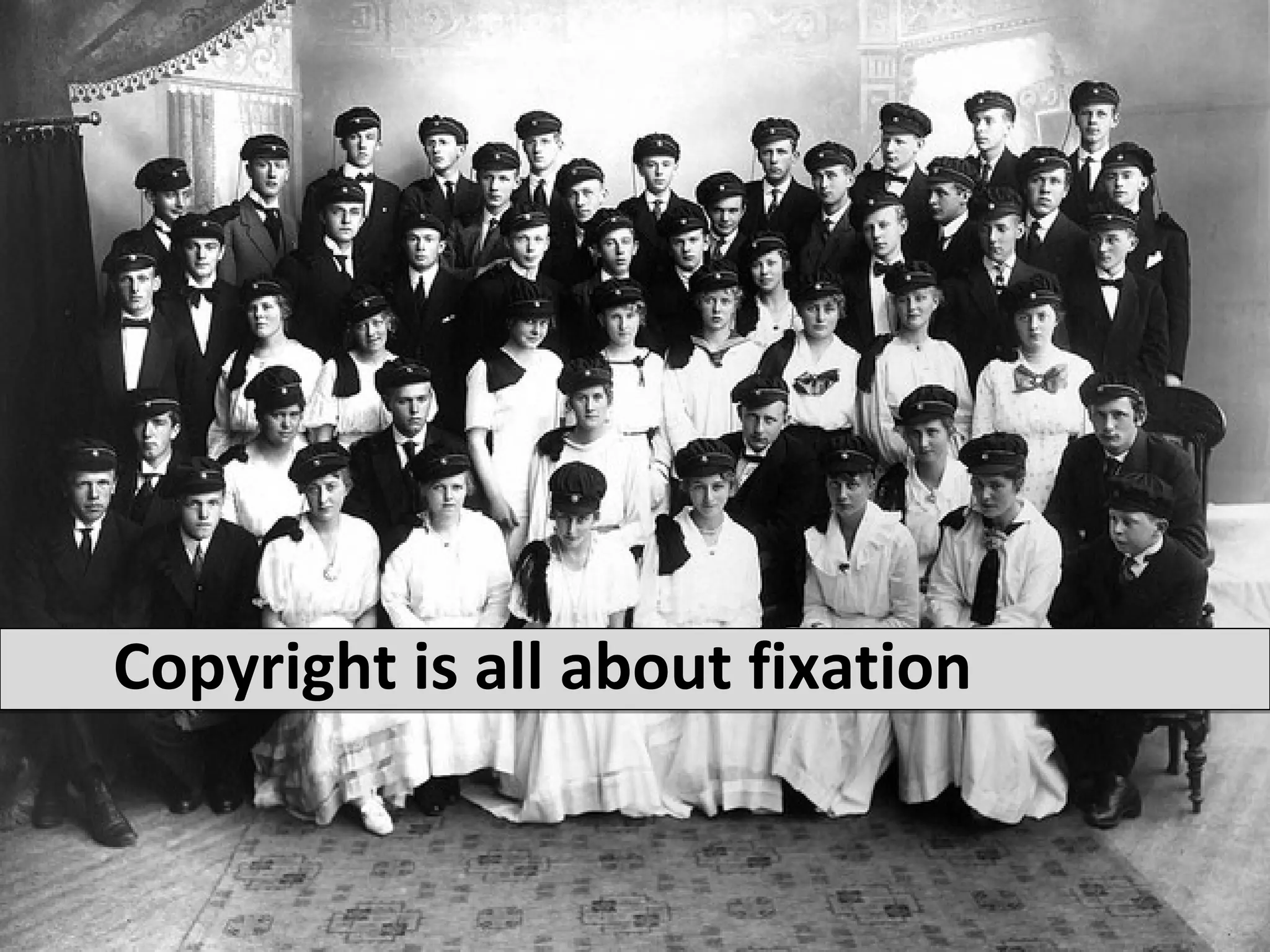 Copyright is all about fixation
 