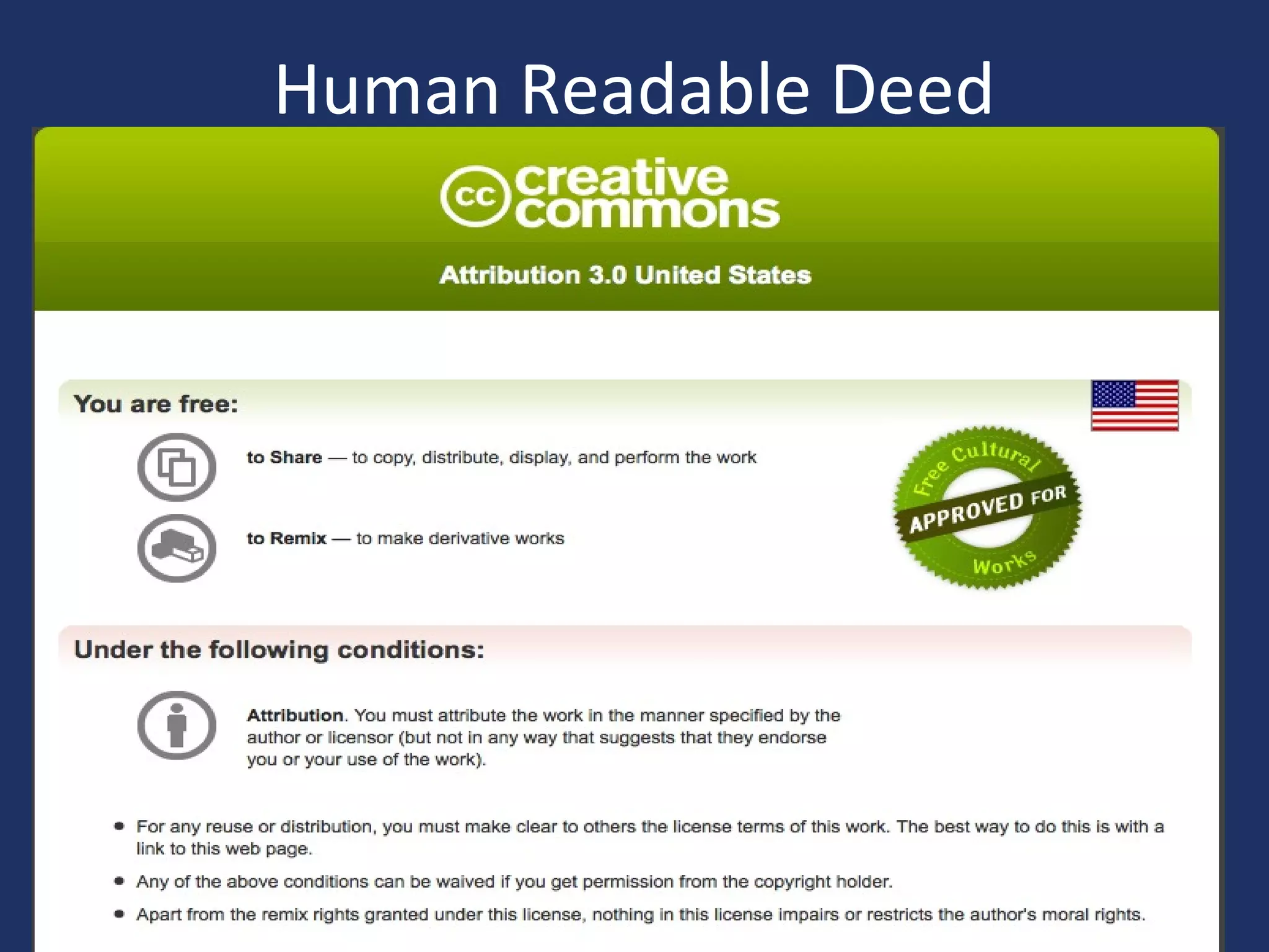 Human Readable Deed
 