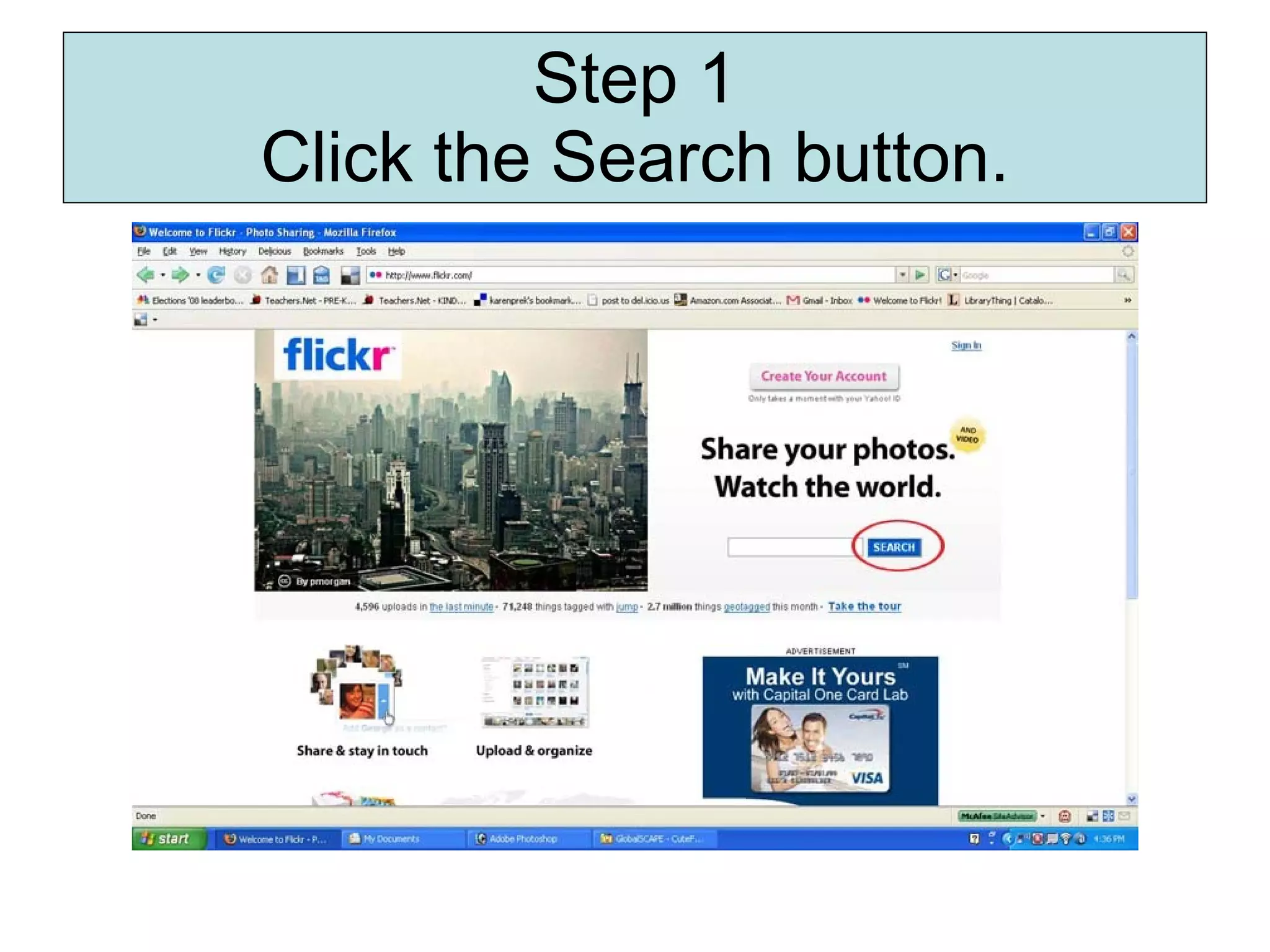 Step 1 Click the Search button. 