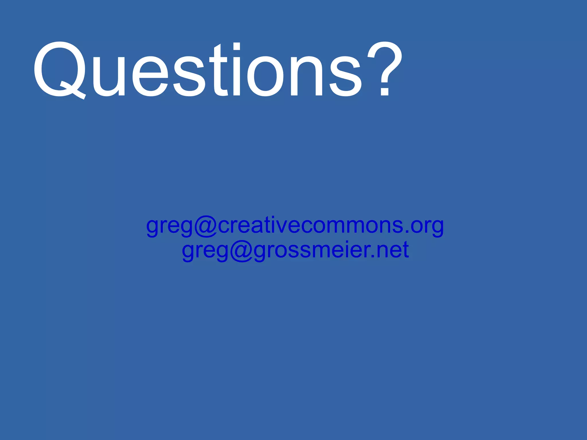 Questions? [email_address] [email_address] 