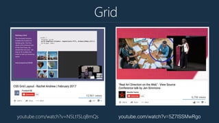 Grid
youtube.com/watch?v=N5Lt1SLqBmQs youtube.com/watch?v=5Z7lSSMwRgo
 