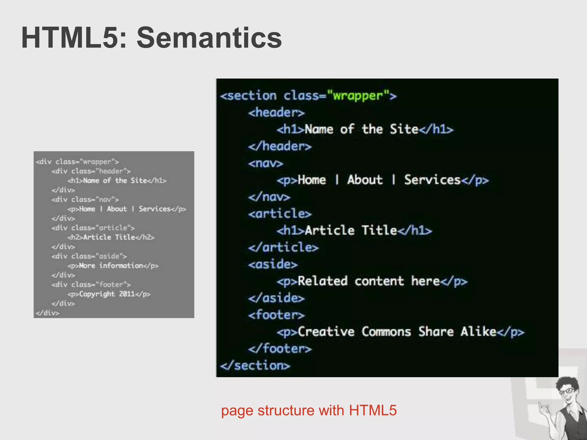 Controls behavior on a web page