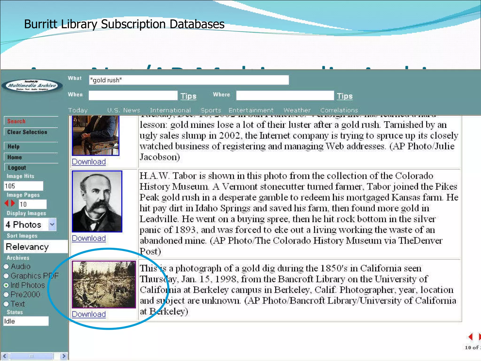 Burritt Library Subscription Databases 
