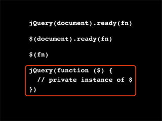 jQuery Loves Developers - SWDC2009
