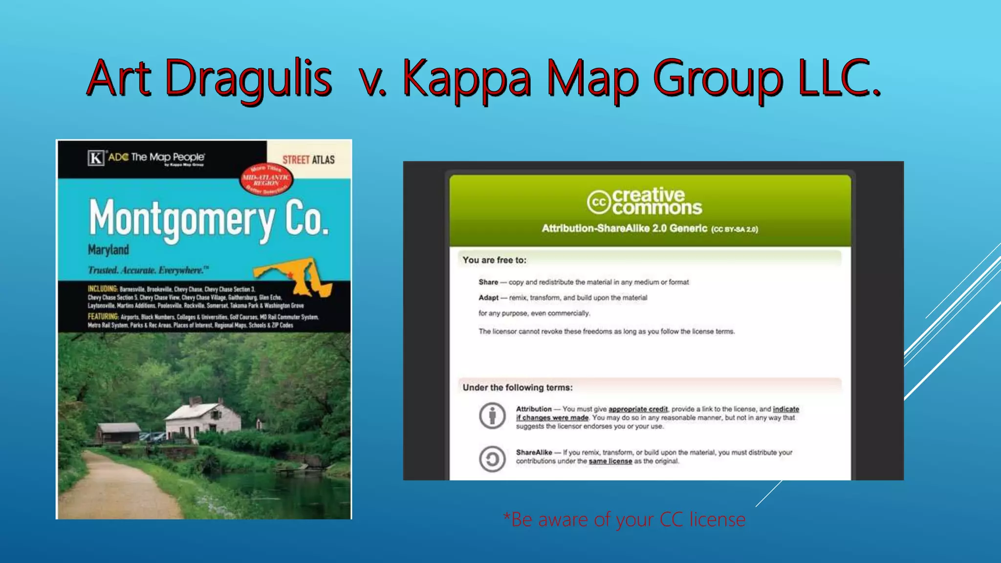 *Be aware of your CC license
 