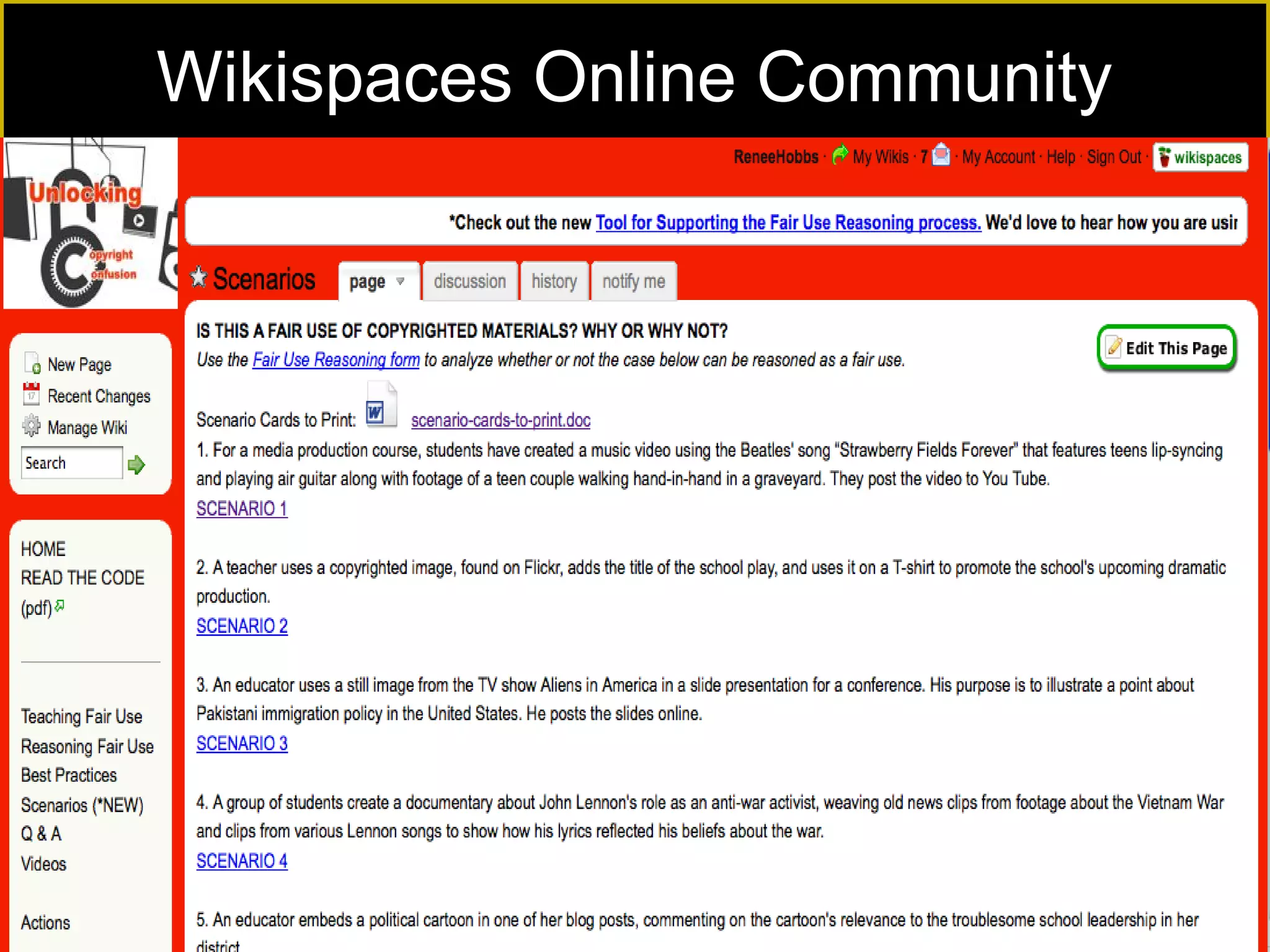 Wikispaces Online Community 