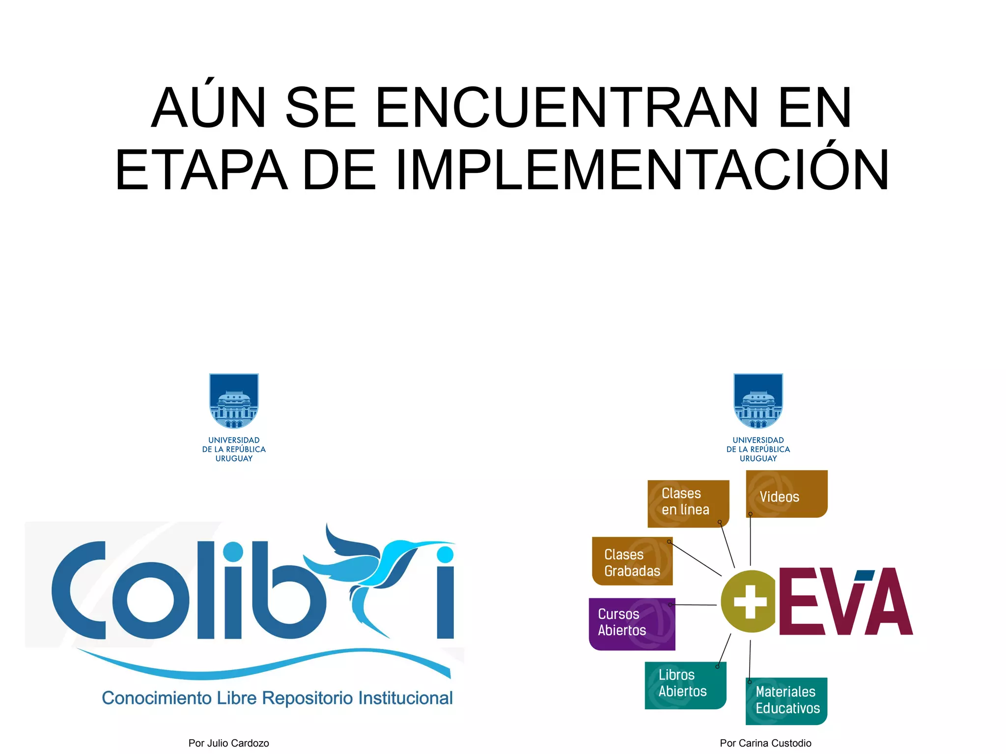 Por Carina CustodioPor Julio Cardozo
AÚN SE ENCUENTRAN EN
ETAPA DE IMPLEMENTACIÓN
 
