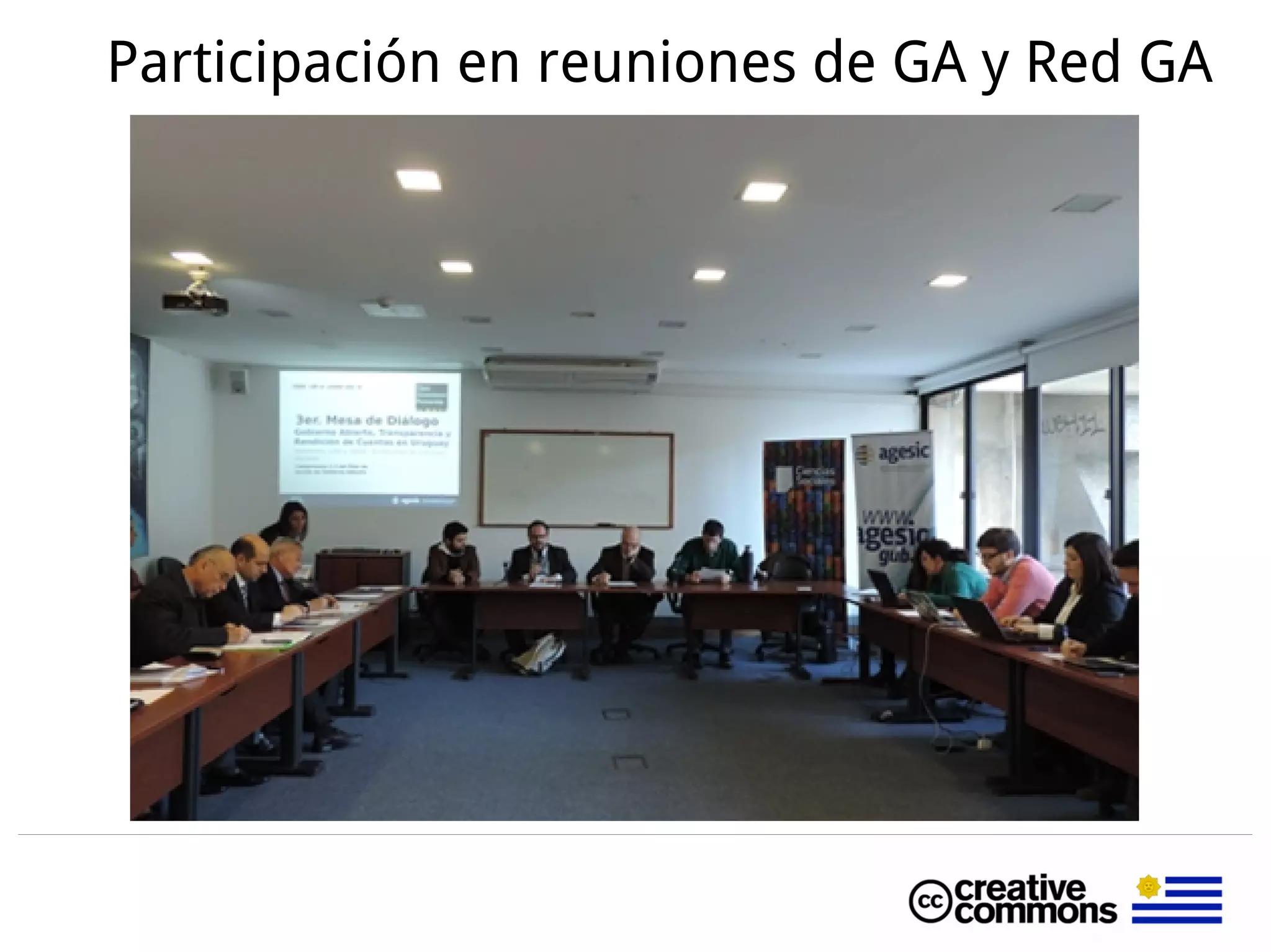 Participación en reuniones de GA y Red GA
 