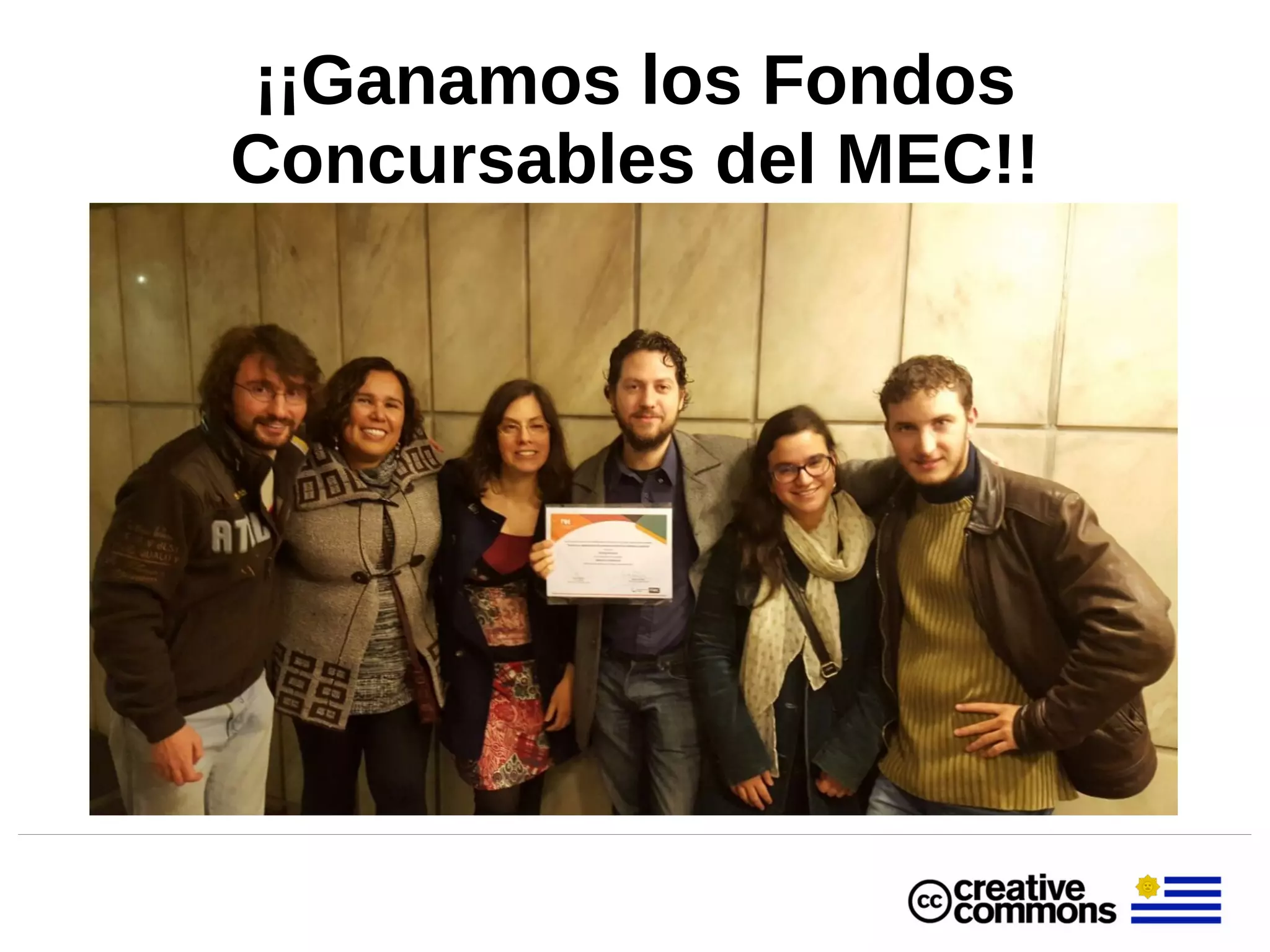 ¡¡Ganamos los Fondos
Concursables del MEC!!
 