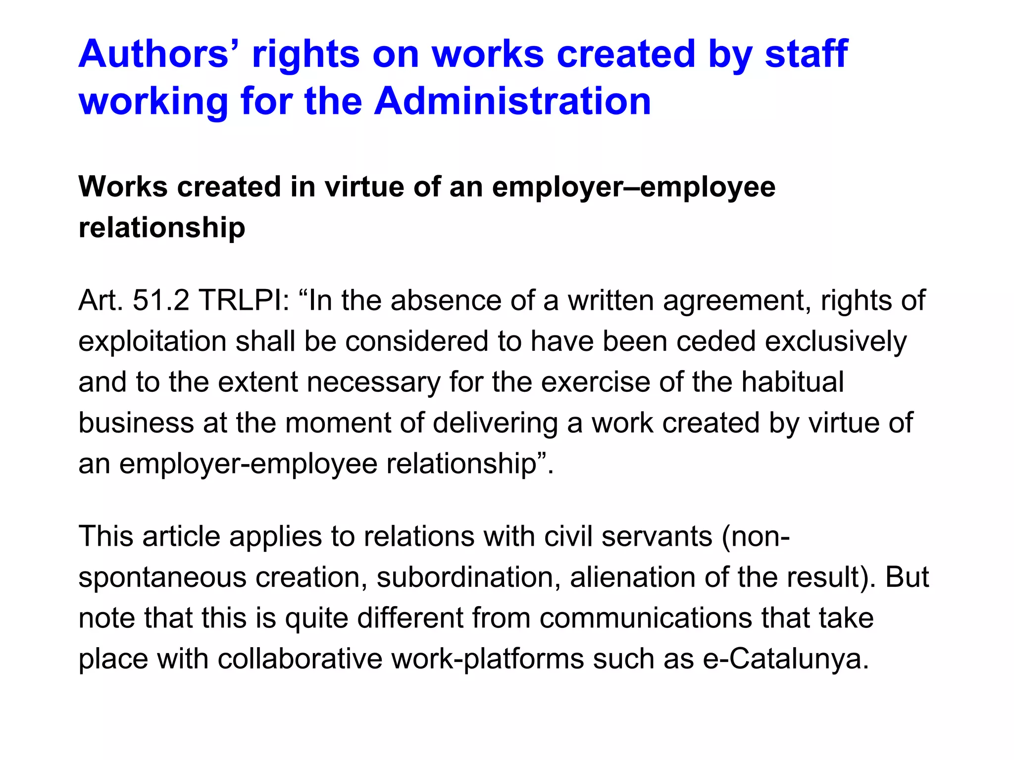 The Use of Creative Commons Licences in the Ministry of Justice of the Government of Catalonia