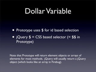 Prototype & jQuery