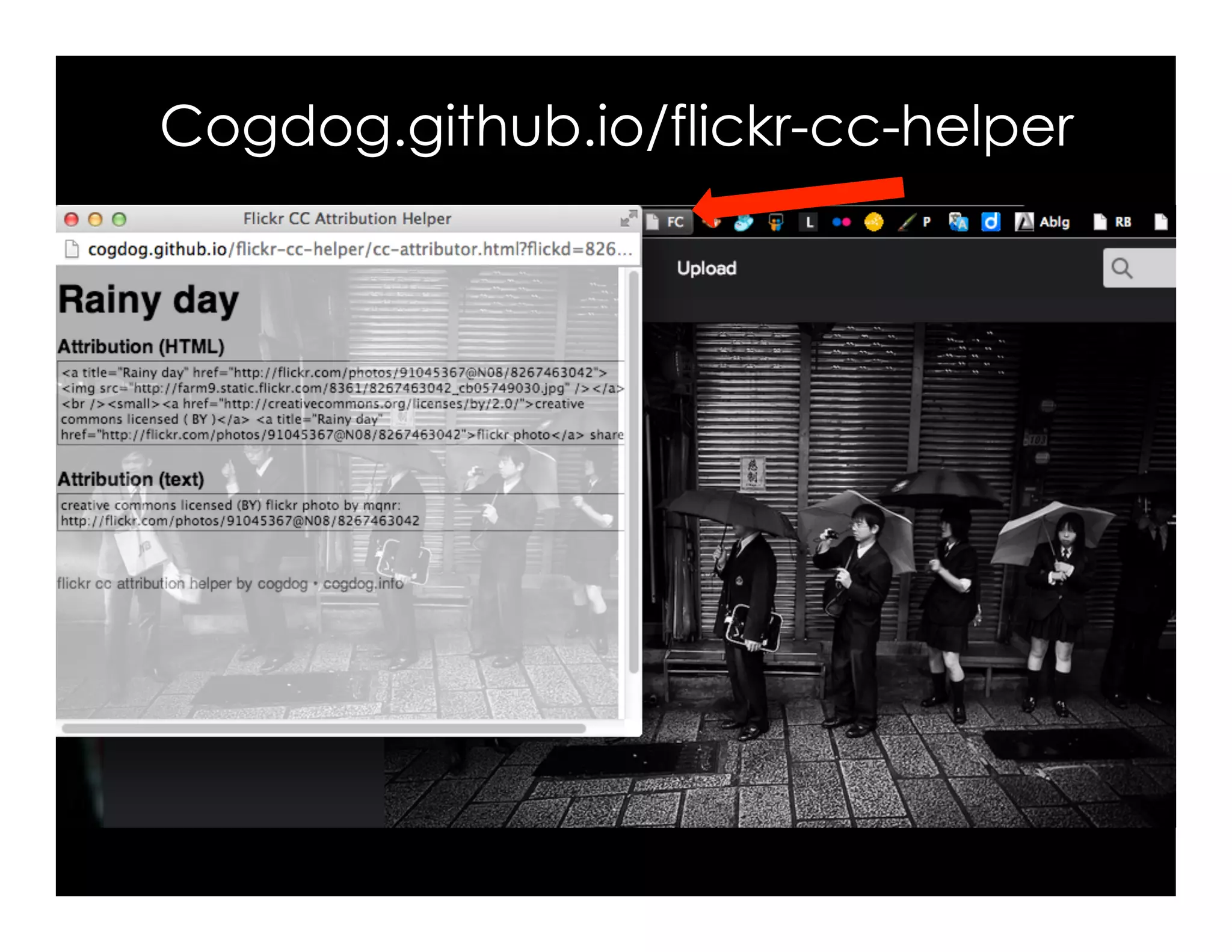 Cogdog.github.io/flickr-cc-helper
 