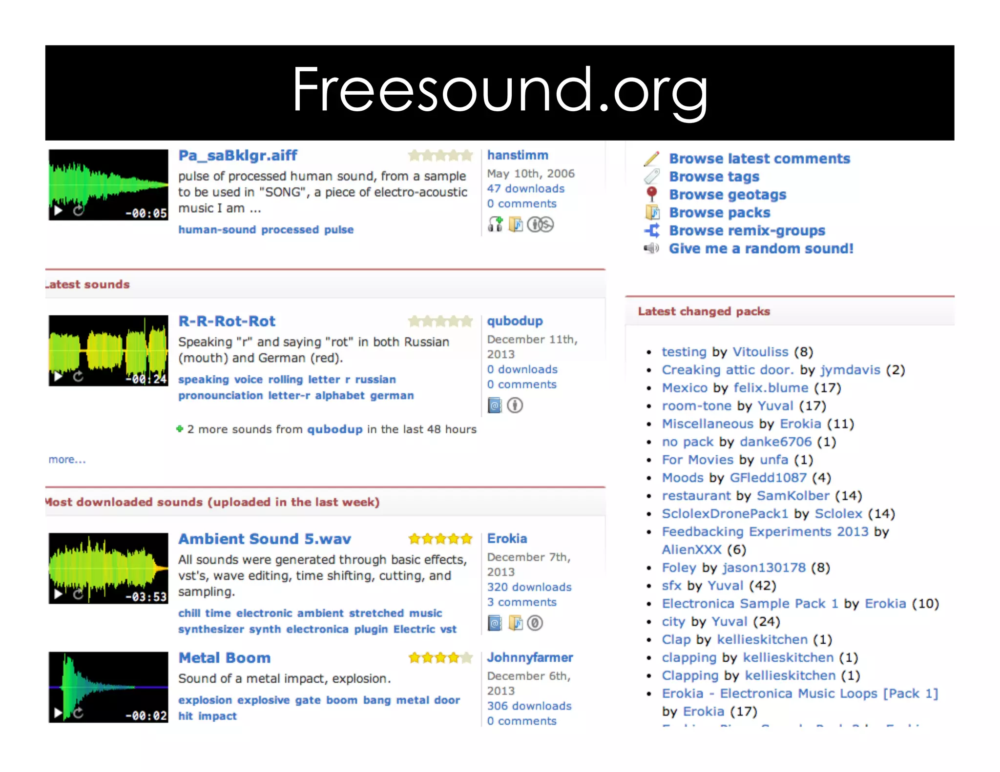 Freesound.org
 
