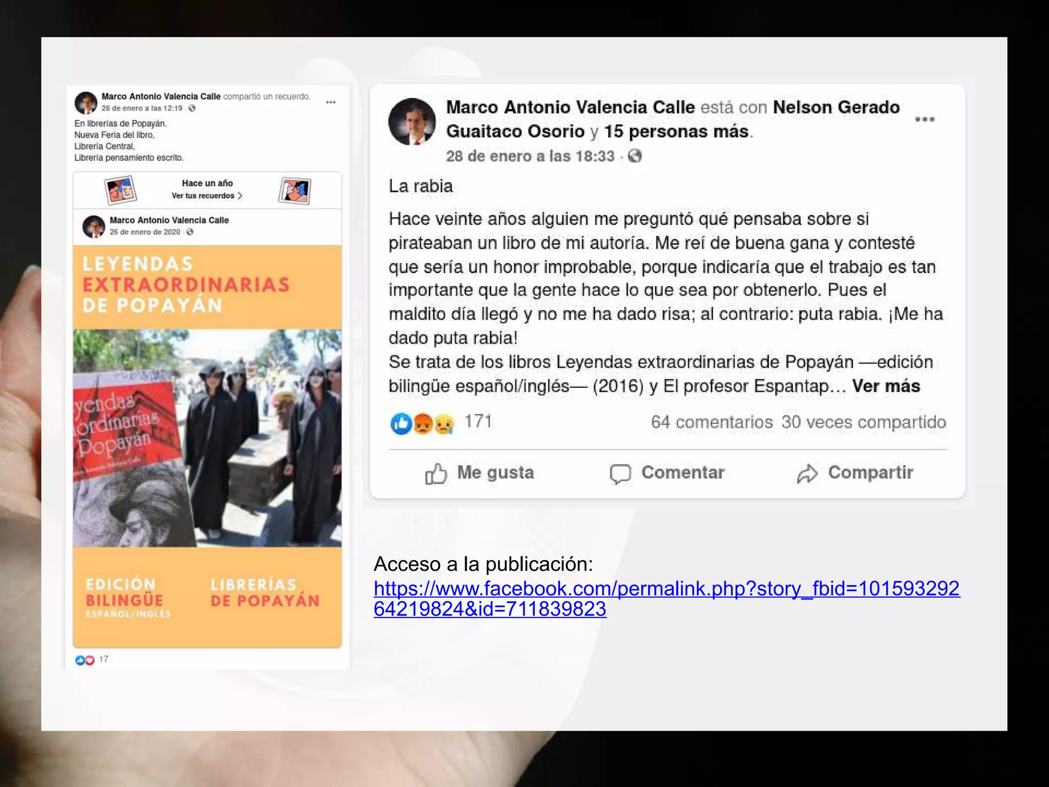 Acceso a la publicación:
https://www.facebook.com/permalink.php?story_fbid=101593292
64219824&id=711839823
 