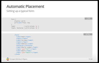 CSS Grid Layout. Specification overview. Implementation status and roadmap (BlinkOn 3 2014)