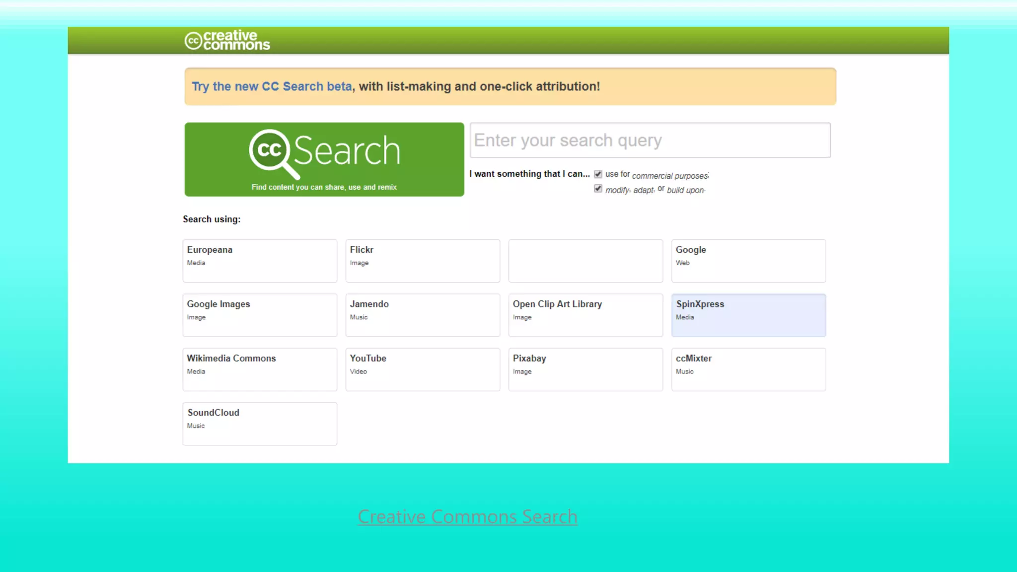 Creative Commons Search
 