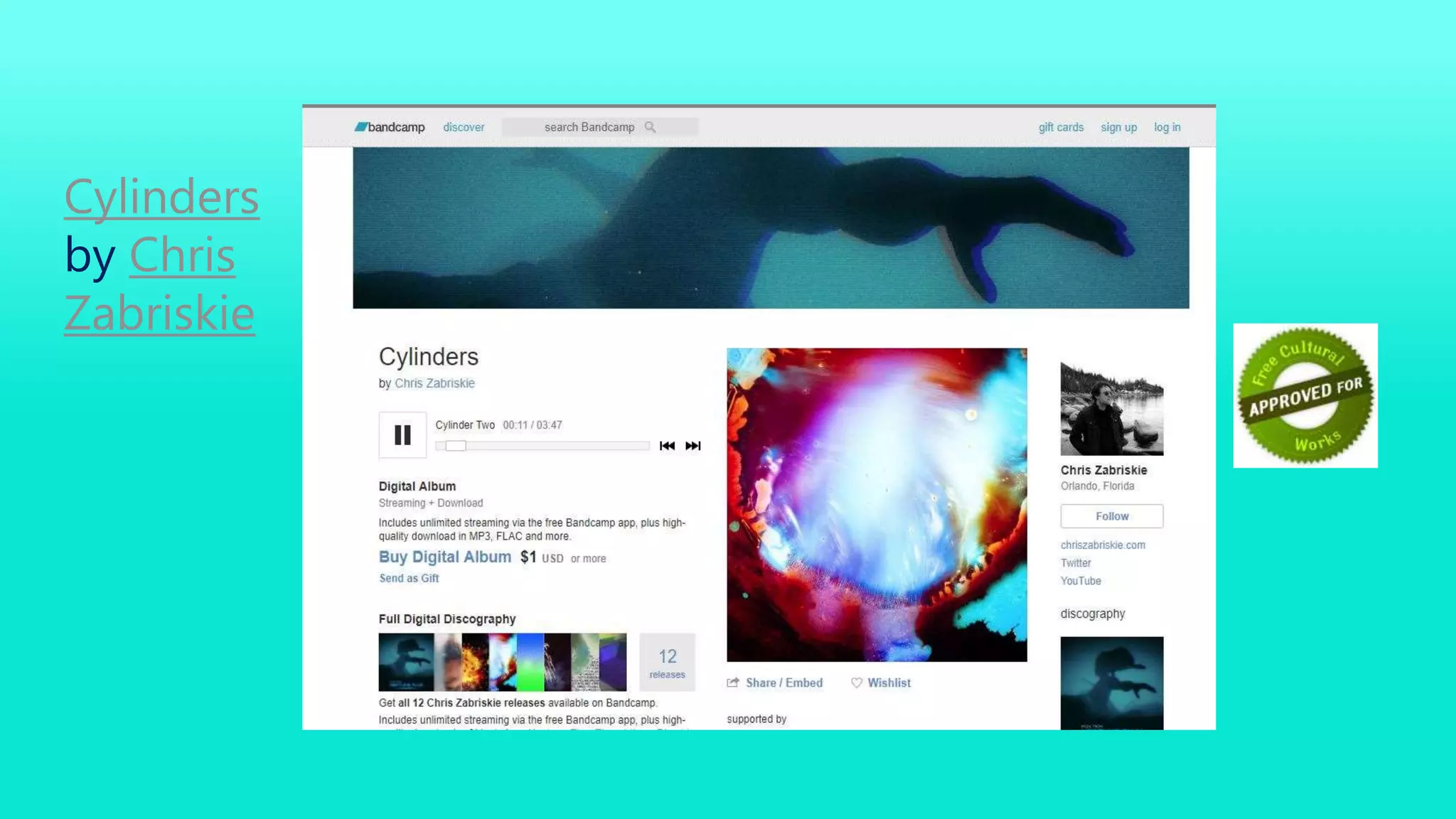 Cylinders
by Chris
Zabriskie
 