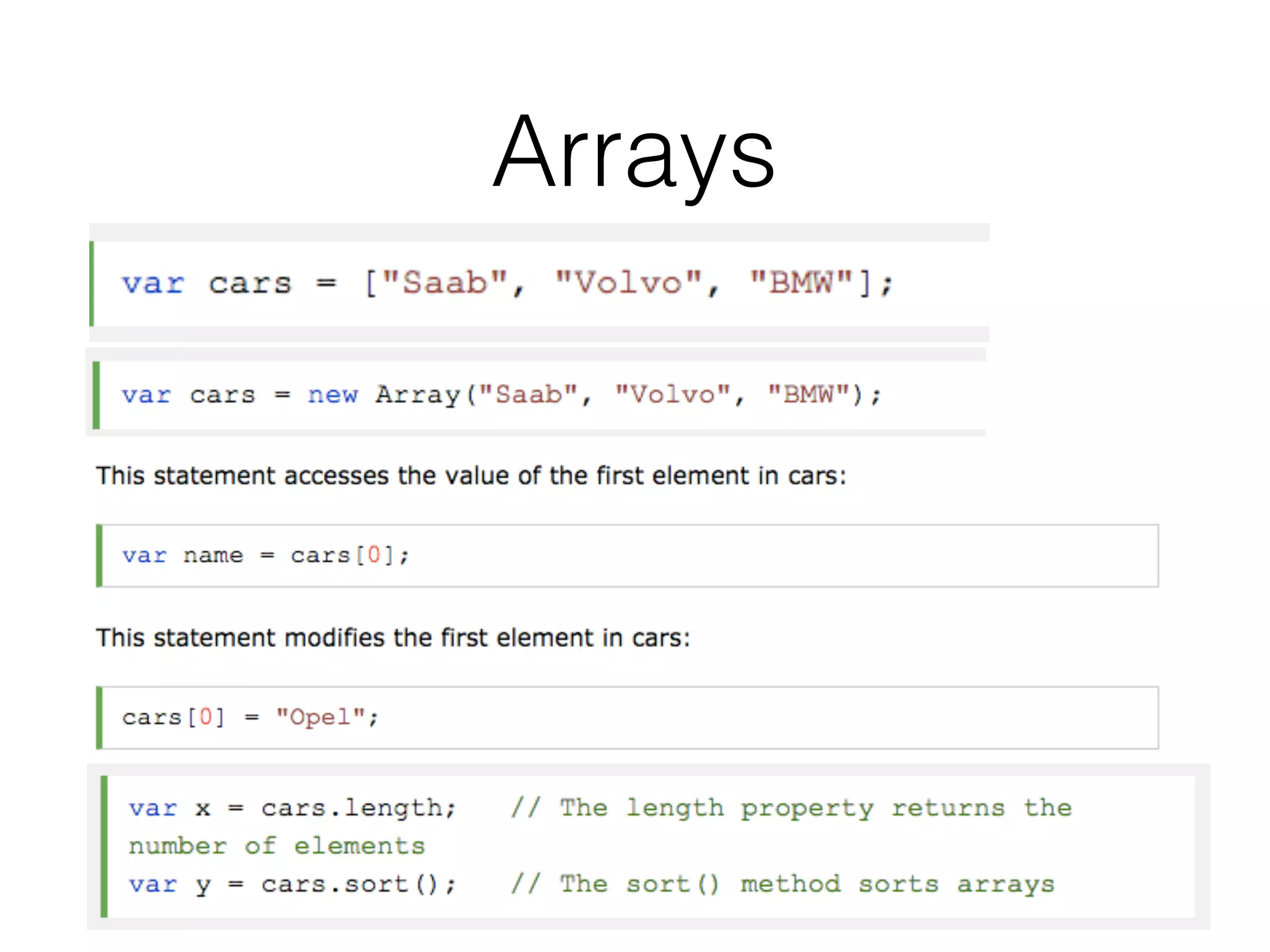 Arrays
 