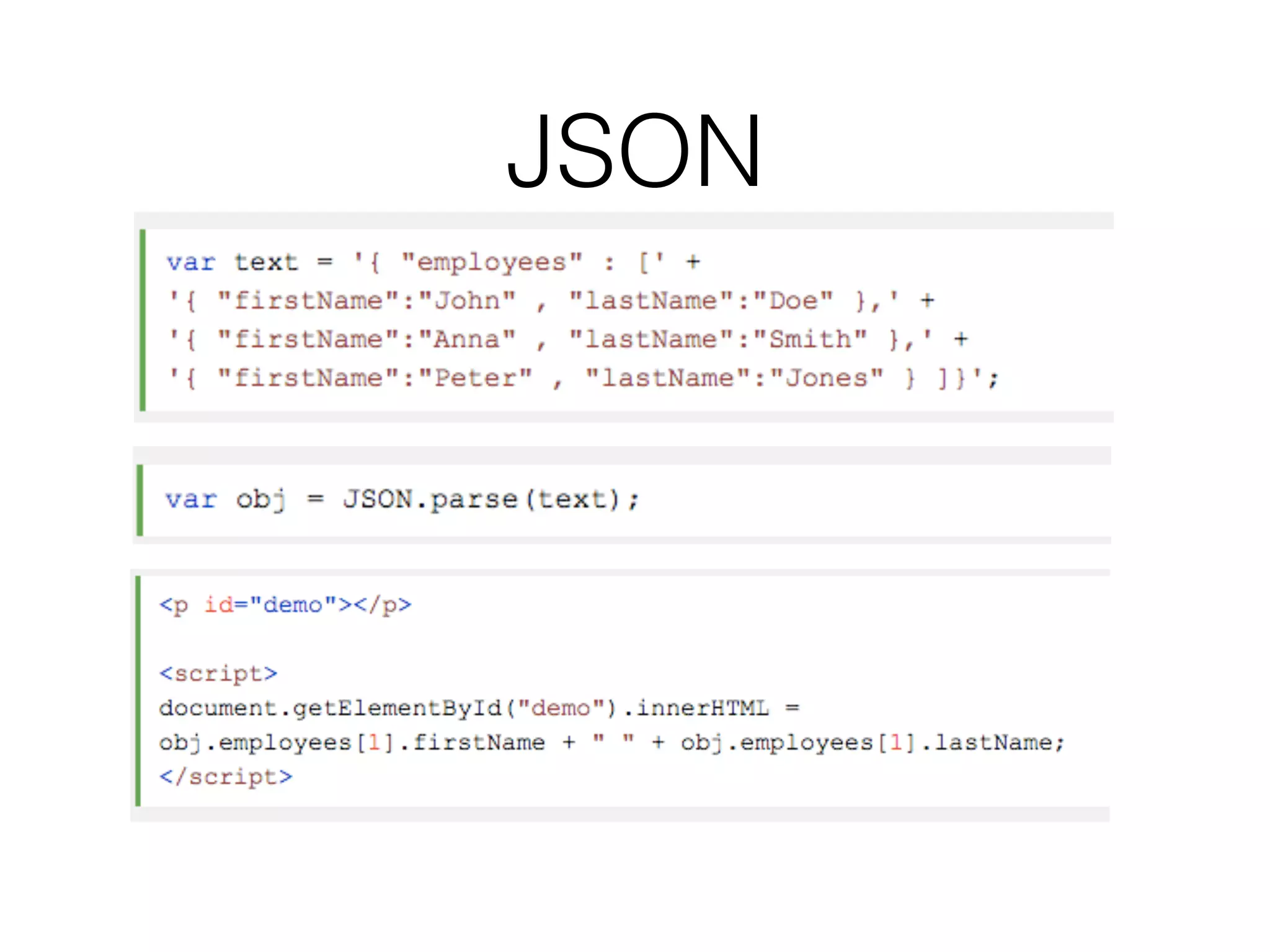 JSON
 