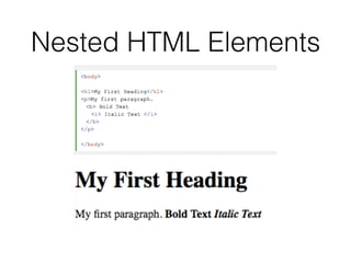 Nested HTML Elements
 