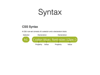 Syntax
 