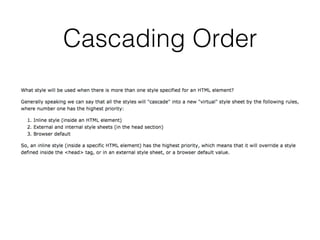 Cascading Order
 