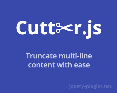Cuttr.js – jQuery Plugin to Truncate Multi-Line Content