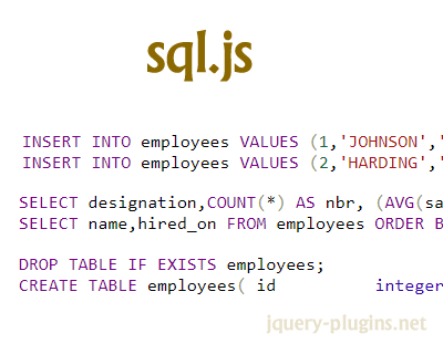 sql.js – SQLite Compiled to JavaScript