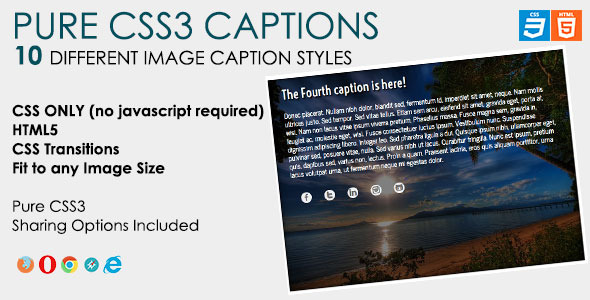 Pure CSS3 Captions - CodeCanyon Item for Sale