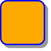 A round-cornered box with a light gray shadow the same shape
                as the border box offset 10px to the right and 10px down
                from directly underneath the box.